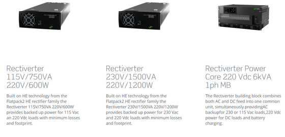 Αυτόνομο ενσωματωμένο Rectiverter σύστημα 3kva 1 φάση 220 Vdc Eltek