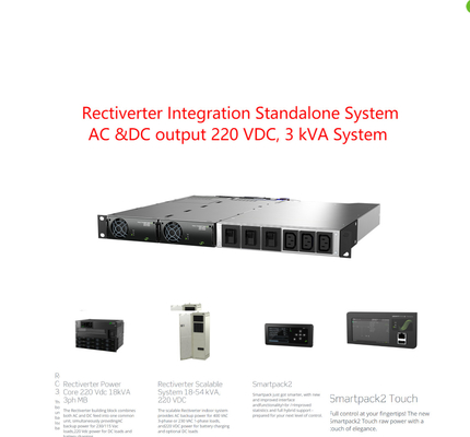Αυτόνομο ενσωματωμένο Rectiverter σύστημα 3kva 1 φάση 220 Vdc Eltek