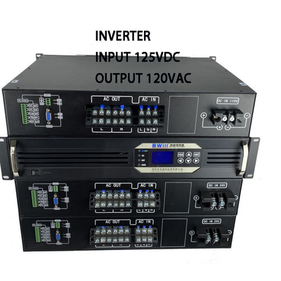 DC προς AC 19 ιντσών μετατροπείς ράφης Dc 125v έως 120v 3kva 2400w καθαρός μετατροπής κυμάτων sinus