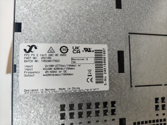 Ηλεκτρικό ράφι Eltek 252189 FP2 PS 2 Rect 2AC HC HVDC Ρέλιφ ηλεκτρικής ενέργειας για Flatpack2 24/1800HE P/N 252189