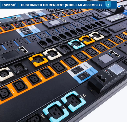 Προσαρμοσμένο IDC Smart PDU Εισαγωγή AC380-415VAC Έκδοση C220-250VAC 16A-25A PDU υψηλής ισχύος