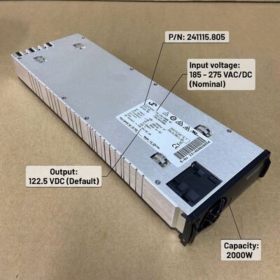 Eltek Flatpack2 110V 2000 HE Επανορθωτική Μονάδα Αριθμός Εξαρτήματος: 241115.805 Υψηλής Απόδοσης DC Τροφοδοσία για Δίκτυα Ηλεκτρικής Ενέργειας Υποσταθμούς