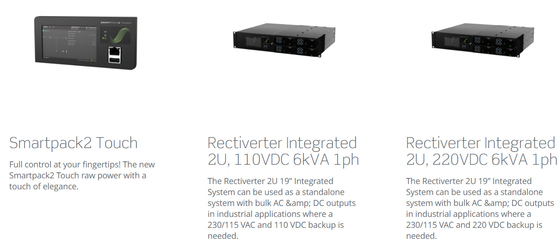 Το ηλεκτρικό σύστημα 48Vdc 8KW 230Vac 4KW 115Vac Rectiverter ενσωμάτωσε 2U 6kVA 1ph (CIOR0402.XXX)