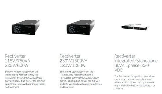 Το εξελικτικό EN 60950-1 Eltek Rectiverter 54KVA 220Vdc ηλεκτρικών συστημάτων Flatpack