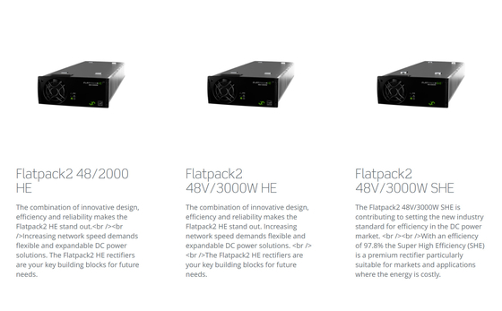 Ενσωματωμένο Flatpack2 σύστημα 2U 32A 60A Smartpack Ρ Eltek